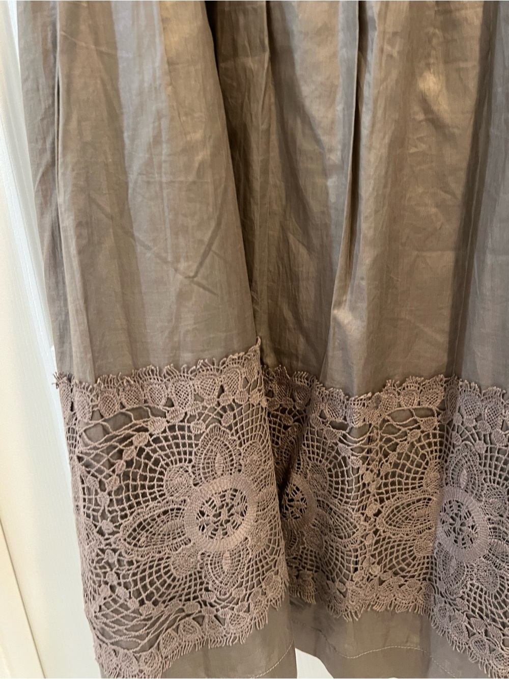H&M Women's Taupe Crochet Maxi Skirt - Picture 3 of 6
